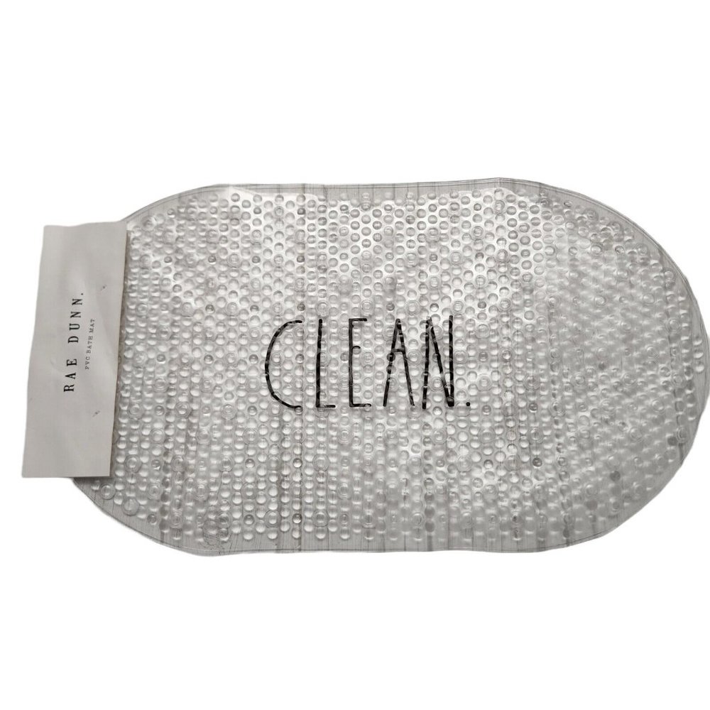 Rae Dunn 20x14 CLEAN Slip Resistant Bath Tub Shower Mat